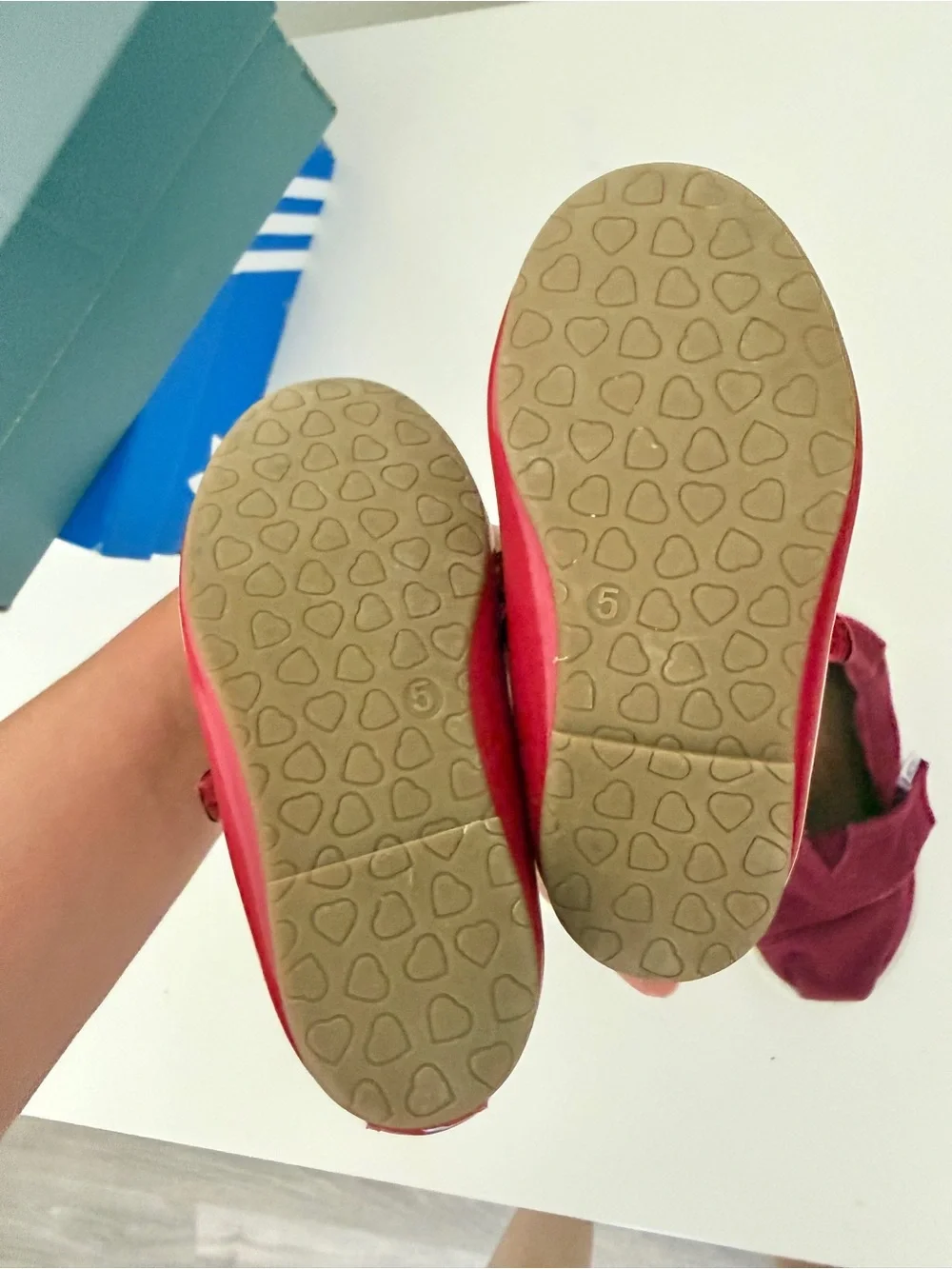 TOMS Kids Burgundy Slip-On Canvas Shoe